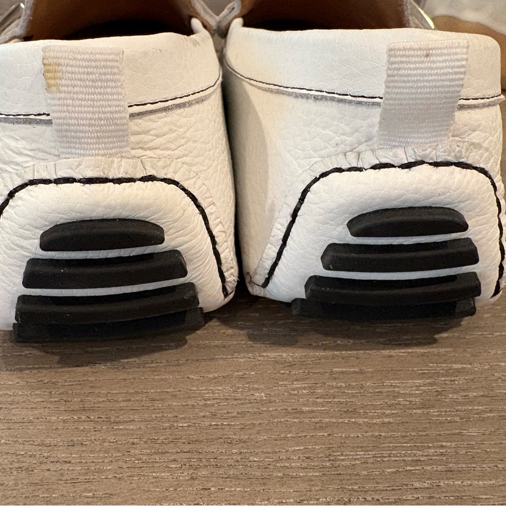 Men's Donald J. Pliner White and Black Slip-On Loafers; Size 10 - Picture 7 of 9